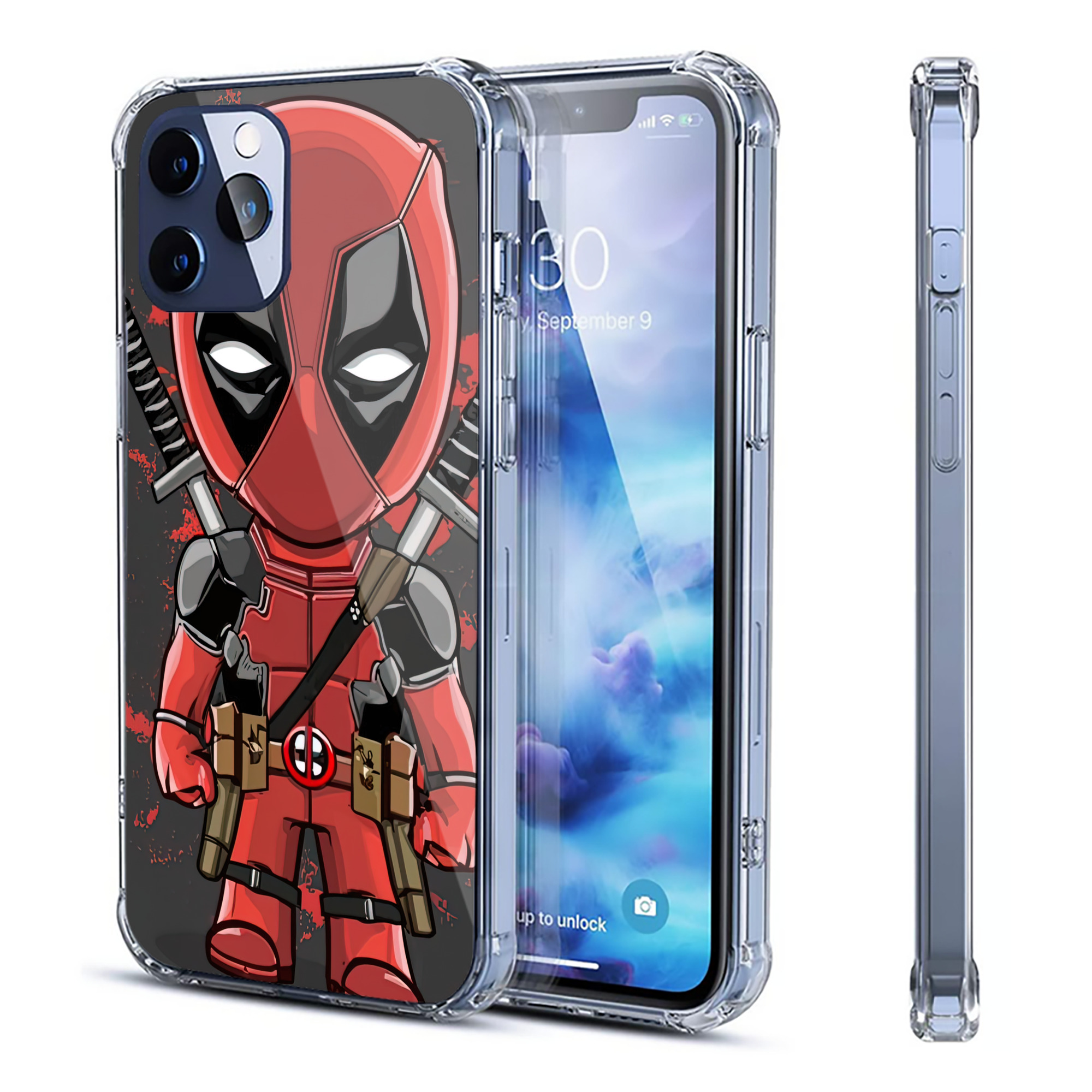 （画像用） Deadpool デッドプール 【iPhone 12シリーズ対応】透明スマホケース（クリアソフトケース）